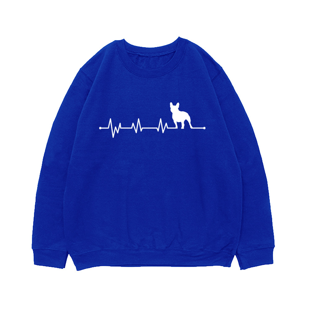 Свитшот "Французский бульдог - сердечный ритм"