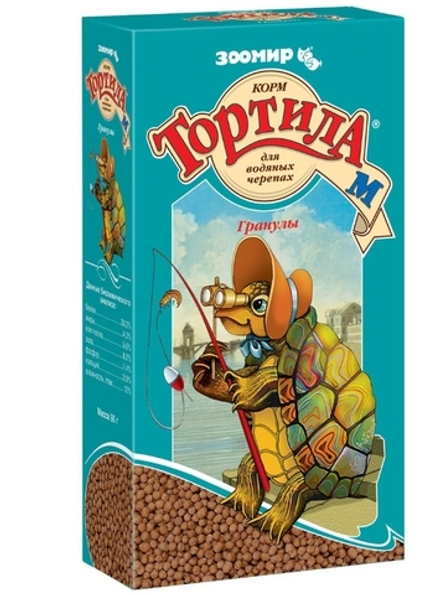 Зоомир Тортила-М 90г Корм для водных черепах в гранулах