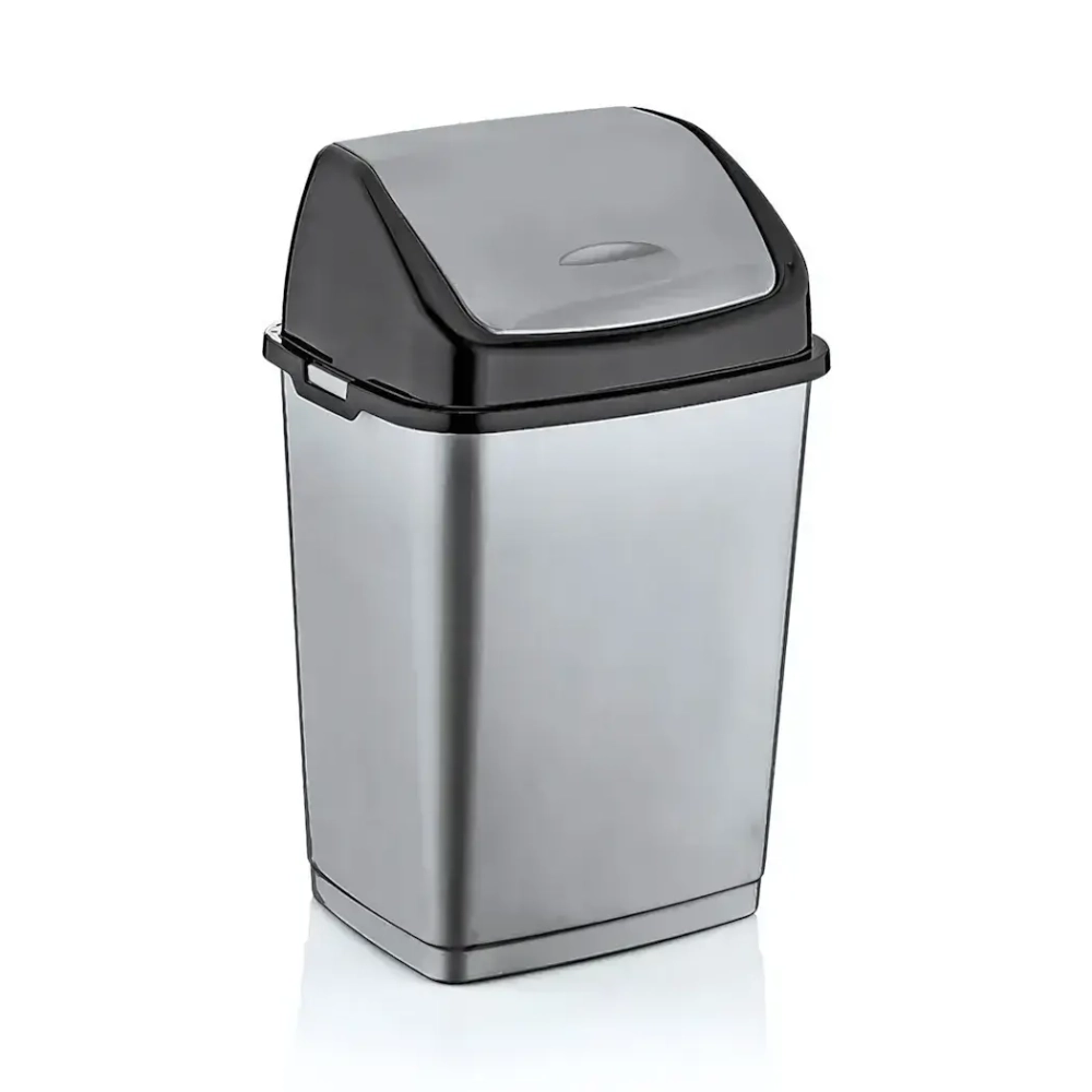 Урна для мусора Фантазия 50л черн-сер (уп6шт)