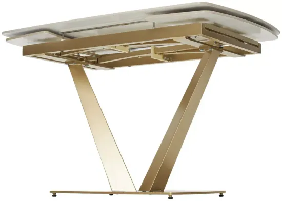 Стол ALATRI 120 GLOSS LUXURY PANDORA SOLID CERAMIC / шампань