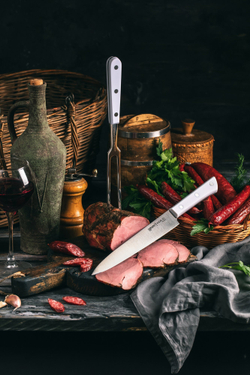 Нож кухонный для нарезки 19.6см Samura Harakiri белая рукоять