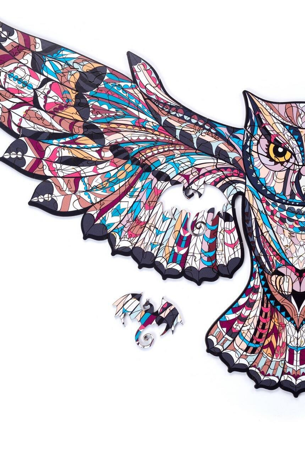 Лесная сова chapa - Деревянные пазлы разной формы, уникальные картины, детали причудливых форм, отдых, шедевр, пазлы с птицами