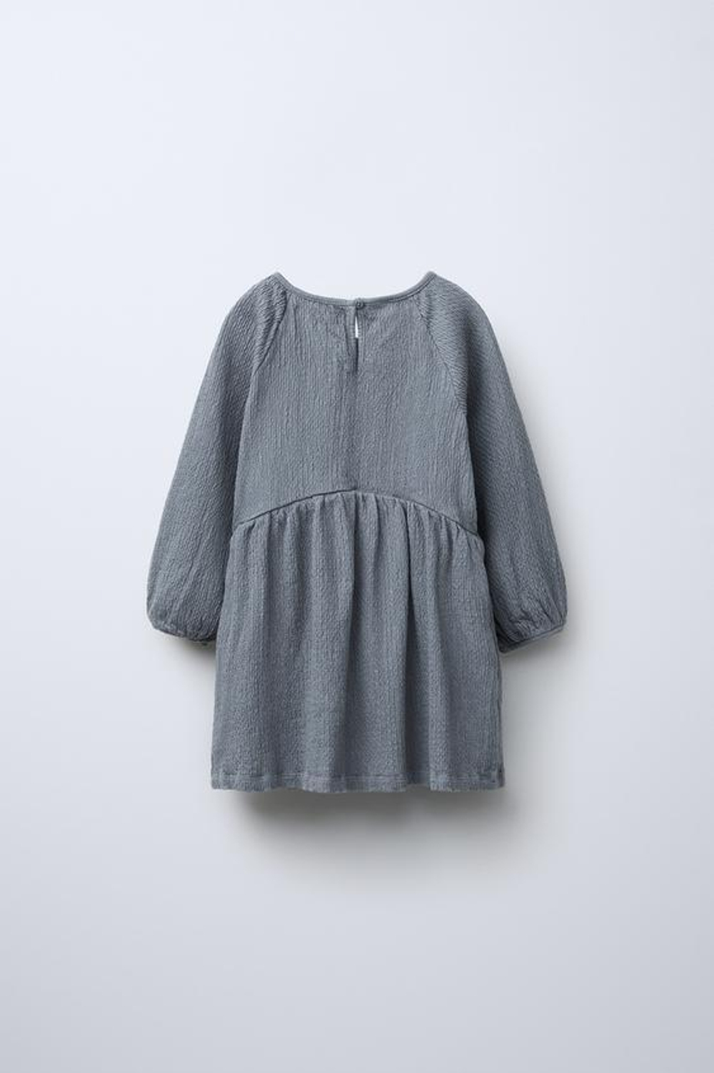 ZARA ПЛАТЬЕ ИЗ РЕЛЬЕФНОЙ ТКАНИ, СТАЛЬНОЙ СИНИЙ