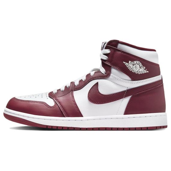 Jordan Air Jordan 1 Подвесные баскетбольные кроссовки High Top Белый и красный Унисекс