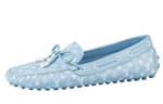 LOUIS VUITTON Lv Gloria Moccasin Shoes "Blue Monogram" Women"s