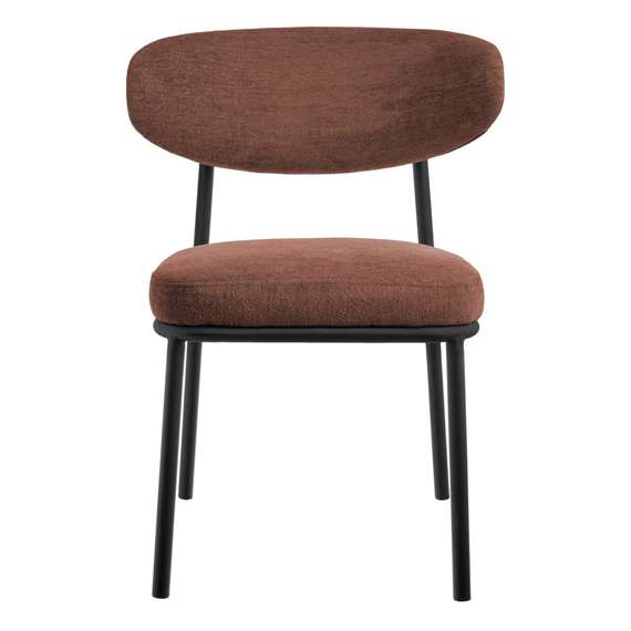 Стул Arvo терракотовый шенилл с черными ножками