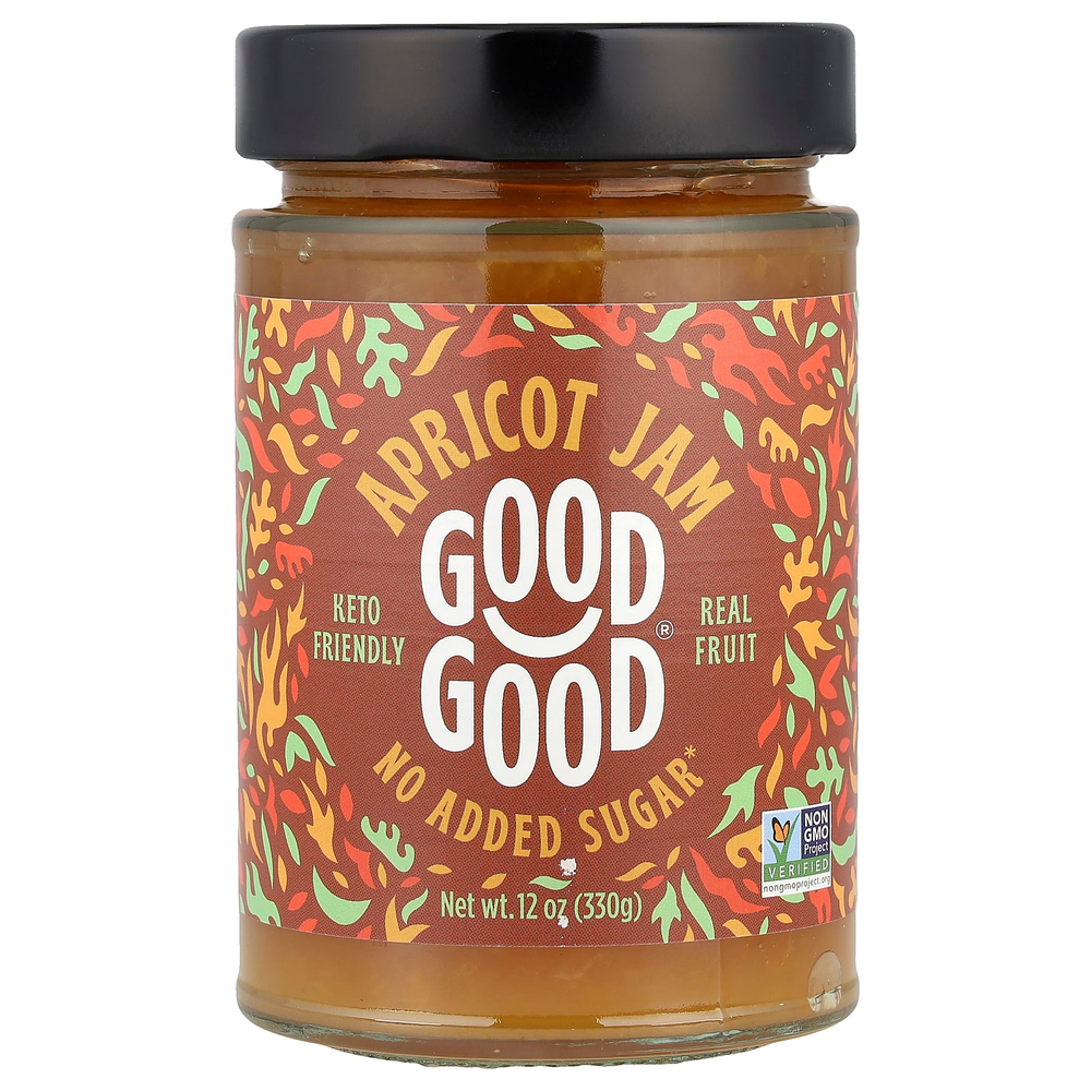 GOOD GOOD, Apricot Jam, 12 oz (330 g)