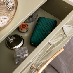 Консоль Арт Колор leaves Классик Голд Зеленая олива