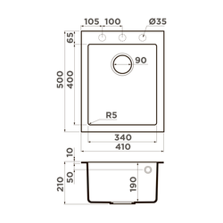 Мойка Bosen 41A-GB Artceramic/графит