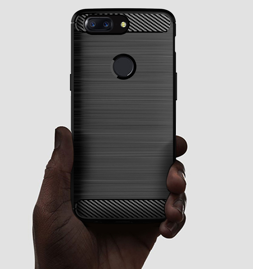 Чехол для OnePlus 5T цвет Gray (серый), серия Carbon от Caseport