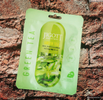 KR/ JIGOTT Маска-салфетка для лица "Зеленый чай" / GREEN TEA Real Ampoule Mask