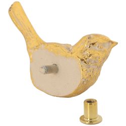 Ручка мебельная Птичка Терра левая Айвори