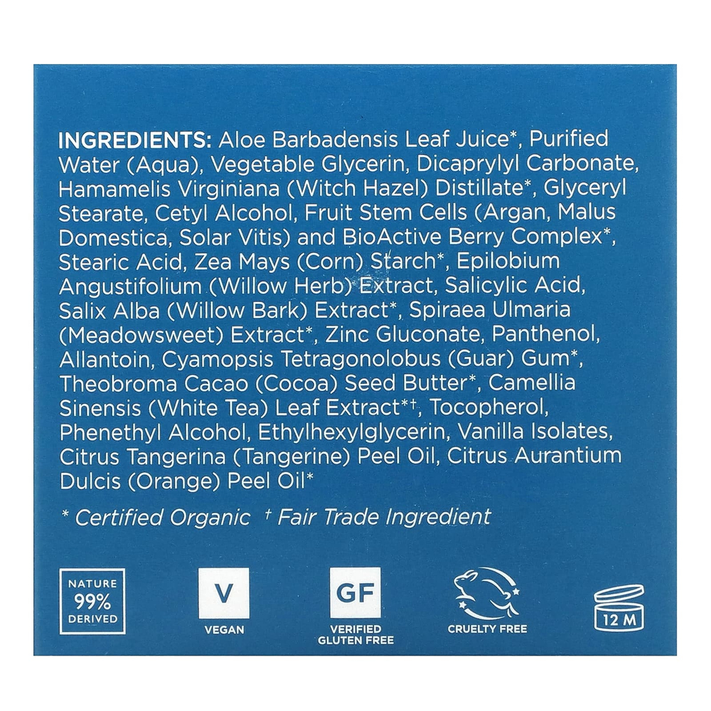 Andalou Naturals, Восстанавливающий крем со стволовыми клетками аргании, очистка кожи, 50 мл (1,7 жидкой унции)