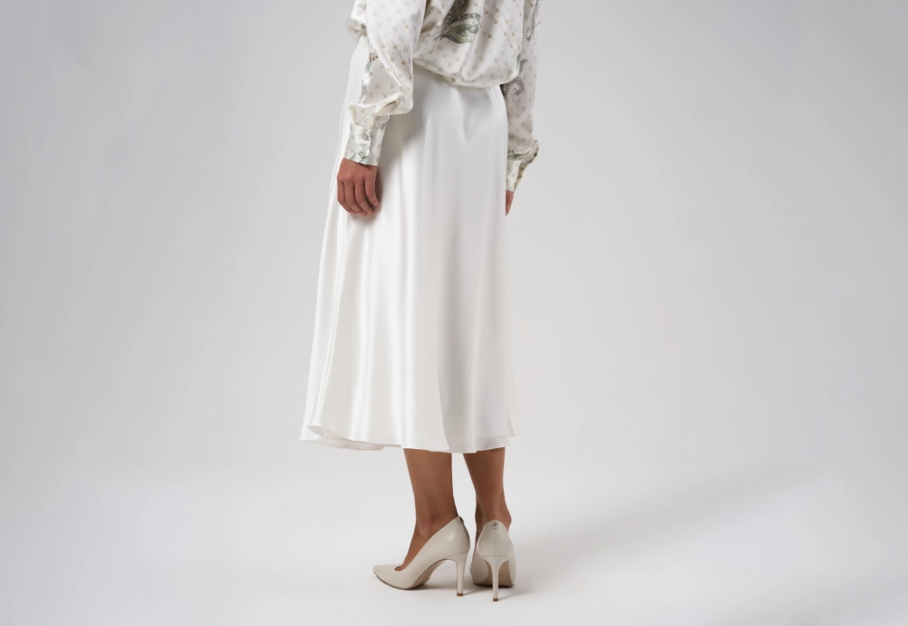 Юбка шелковая Mollen белая