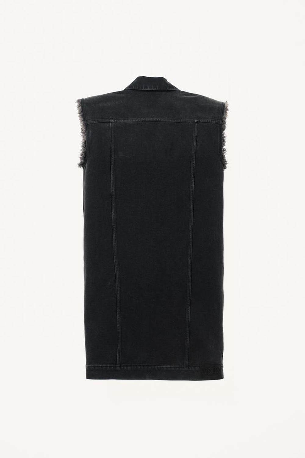 ZARA X WILLY CHAVARRIA ДЖИНСОВОЕ ПЛАТЬЕ БЕЗ РУКАВОВ, ЧЕРНЫЙ