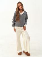 Джемпер для девочки 954 синий-молочный