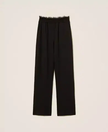 TWINSET Брюки прямые с круженым поясом