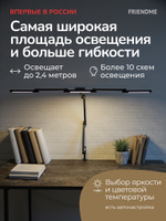Светильник FRIENDME настольный на струбцине светодиодный No. 12 черный с тройным источником света. Яркость - 1270 lum. 24W.