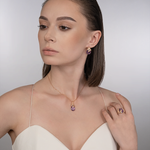 Серьги с английским замком из красного золота c аметистом  02-5290-00-203-1110