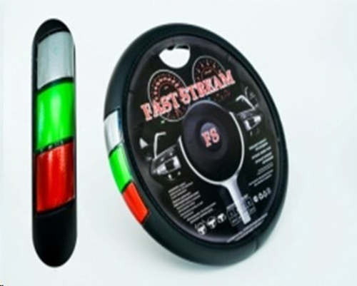 Оплетка руля M 37-38 см винил,  РАДУГА  (FAST STREAM)