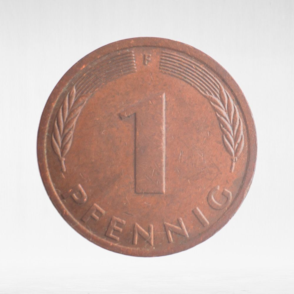 Germany, 1 Pfennig, 1985, (Stuttgart Mint - "F"), VF