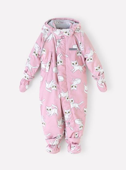Комбинезон зимний "Забавные кошечки" розовый зефир