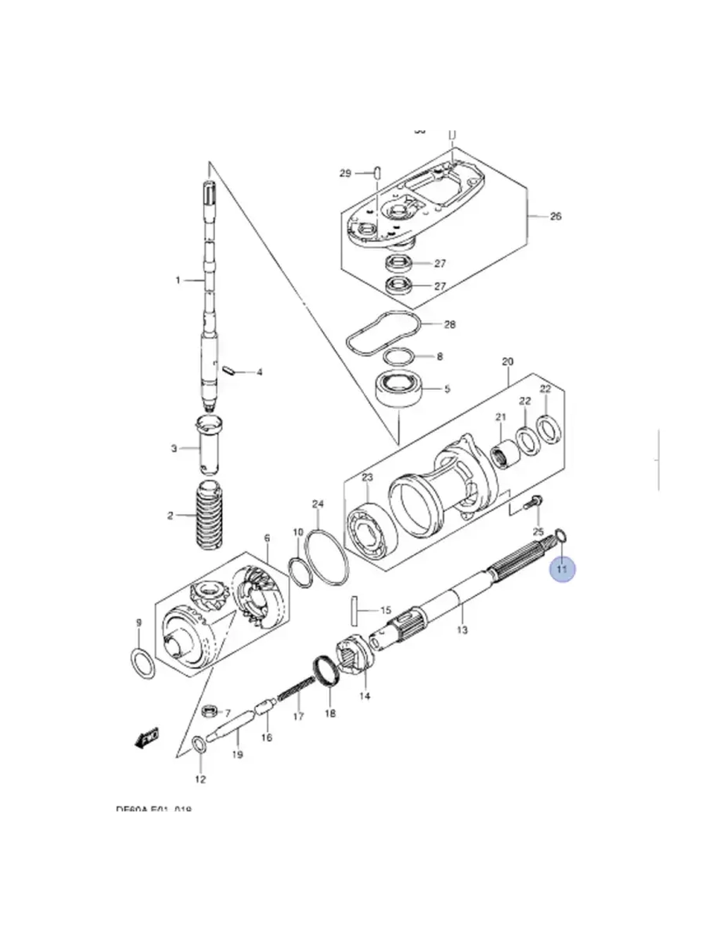 Шайба регулировочная для лодочного мотора (09160-22018-000)