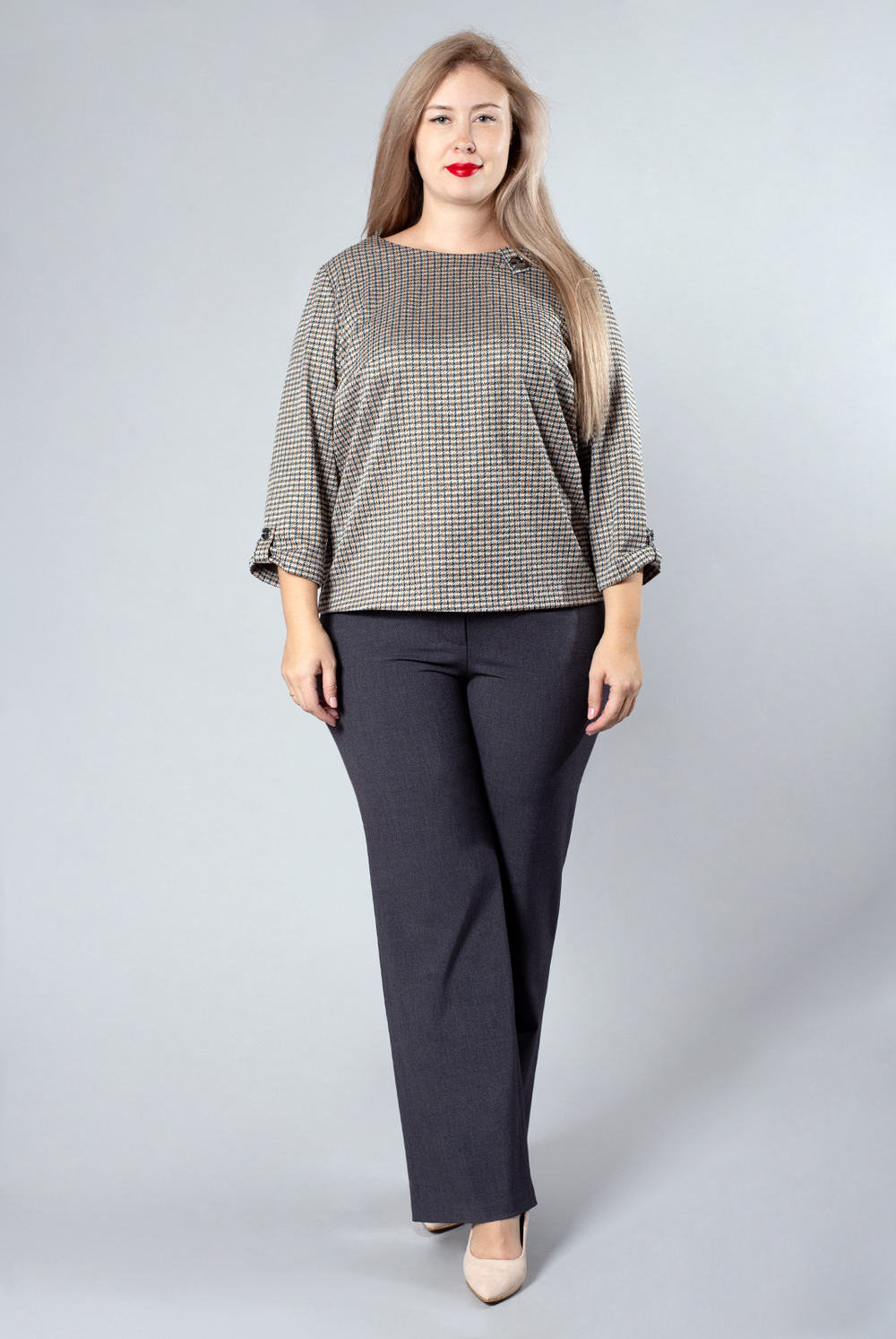 Джемпер женский 3409зпа, гусин.лапка #225ГЛб033409зпа