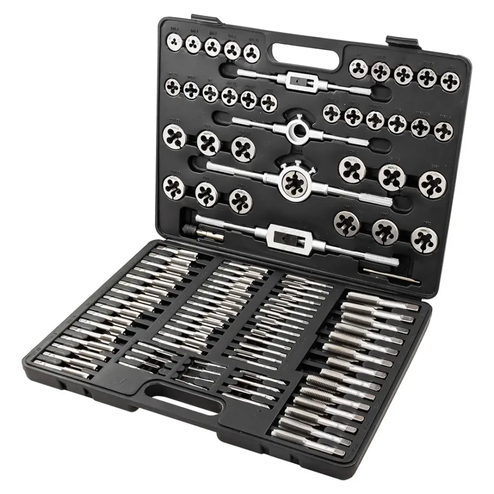 Набор метчик.и плашек110пр(2х0.4,3х0.5,4х0.7,5х0.8,6х0.75-1,8х0.75-1,25,9х0.75-1.25,10х0.75-1.5,11х0.75/1/1.25/1.5, 12х0.75-1.75,14х1-2,16х1-2,18х1.5) Forsage F-B110-1