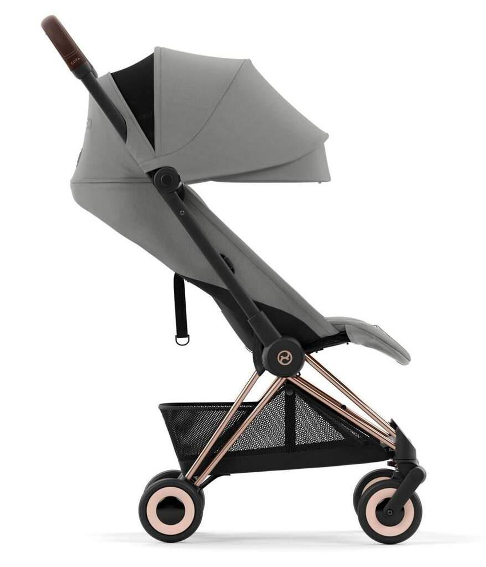Прогулочная коляска Cybex Coya Mirage Grey с дождевиком и бампером/Rosegold 522005603