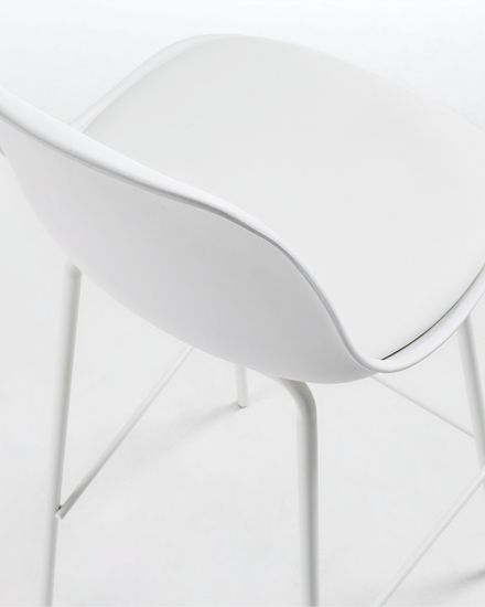 Барный стул Lysna пластик белый