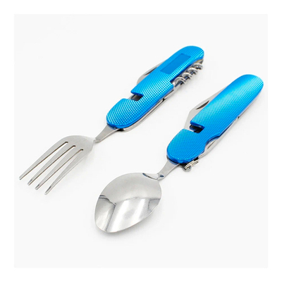 Туристический набор ложка вилка мультитул 6 в 1. арт.1006L