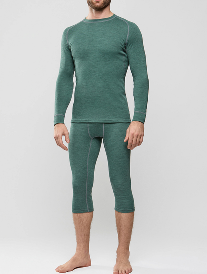 Термобелье мужское комплект Norveg  Sport Wool  30SWMSRU-092, зеленый меланж