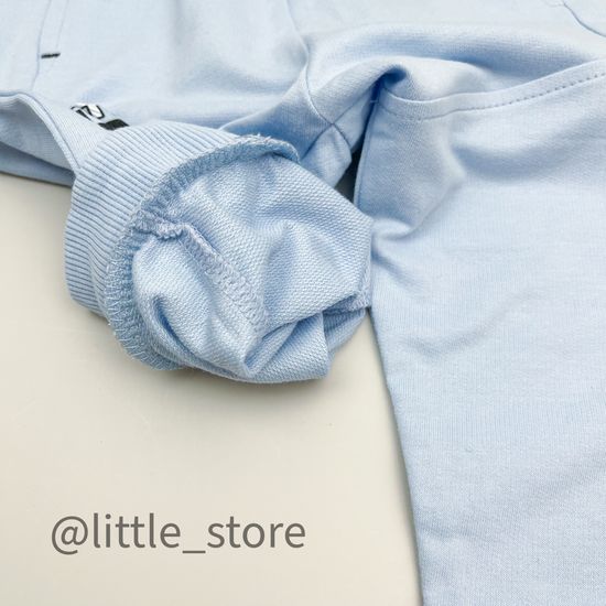 Брючки из футера(тонкого), Голубые