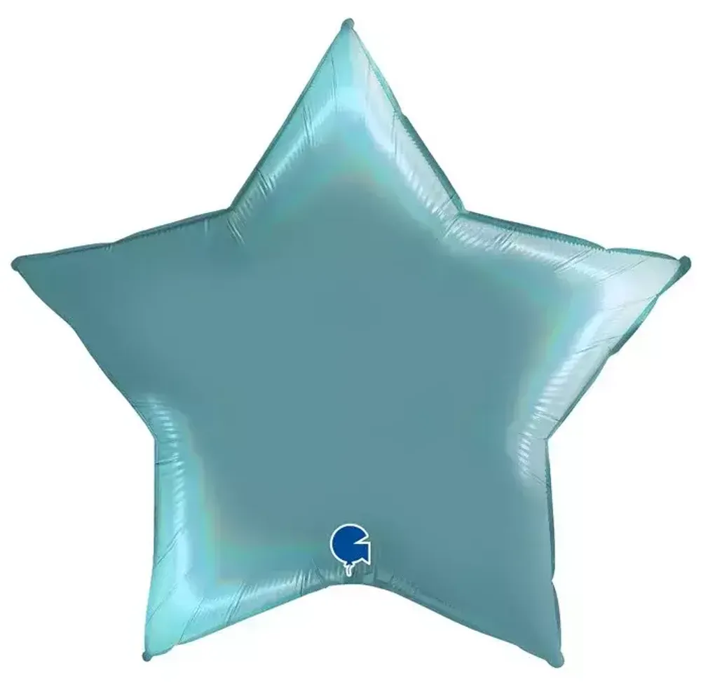 Шар (36''/91 см) Звезда, Лазурно-голубой (БГ-150)