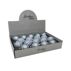 Набор шаров 7см 18шт ChristmasDeLuxe голубой микс