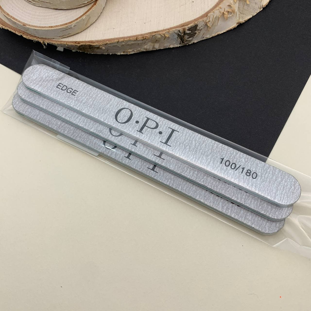 OPI Набор пилка ПРЯМАЯ 100/180 (пластик), 3 шт/уп
