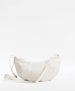 OYSHO Стеганая мини-сумка с плечевым ремнем, экрю