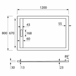 Душевой поддон из искусственного камня Cezares Tray AS 120x80 TRAY-AS-AH-120/80-30-W Белый