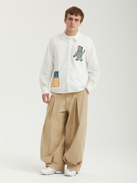 Мужские Брюки Unbalance Long Tuck Balloon