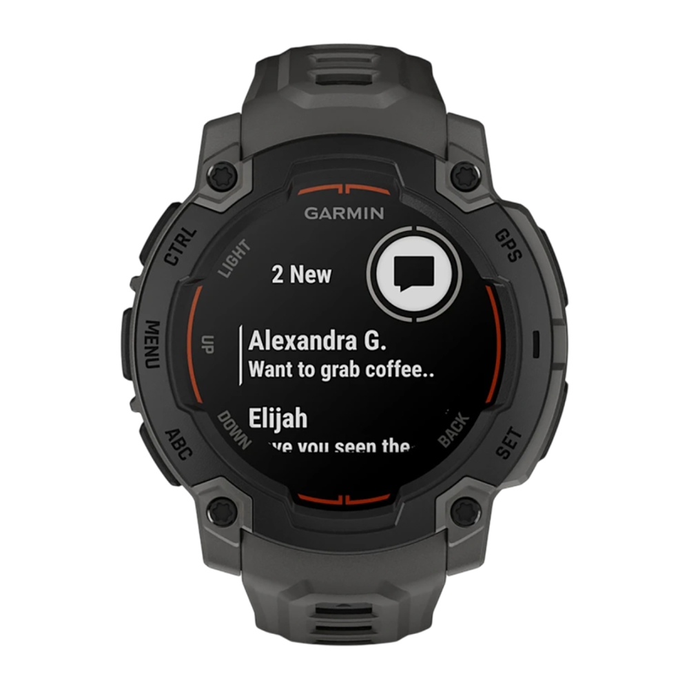 Спортивные часы Garmin Instinct E, 40 мм, силиконовый ремешок угольного цвета Чёрный безель. Ремешок с классической застёжкой — на запястье обхватом 107–179 мм