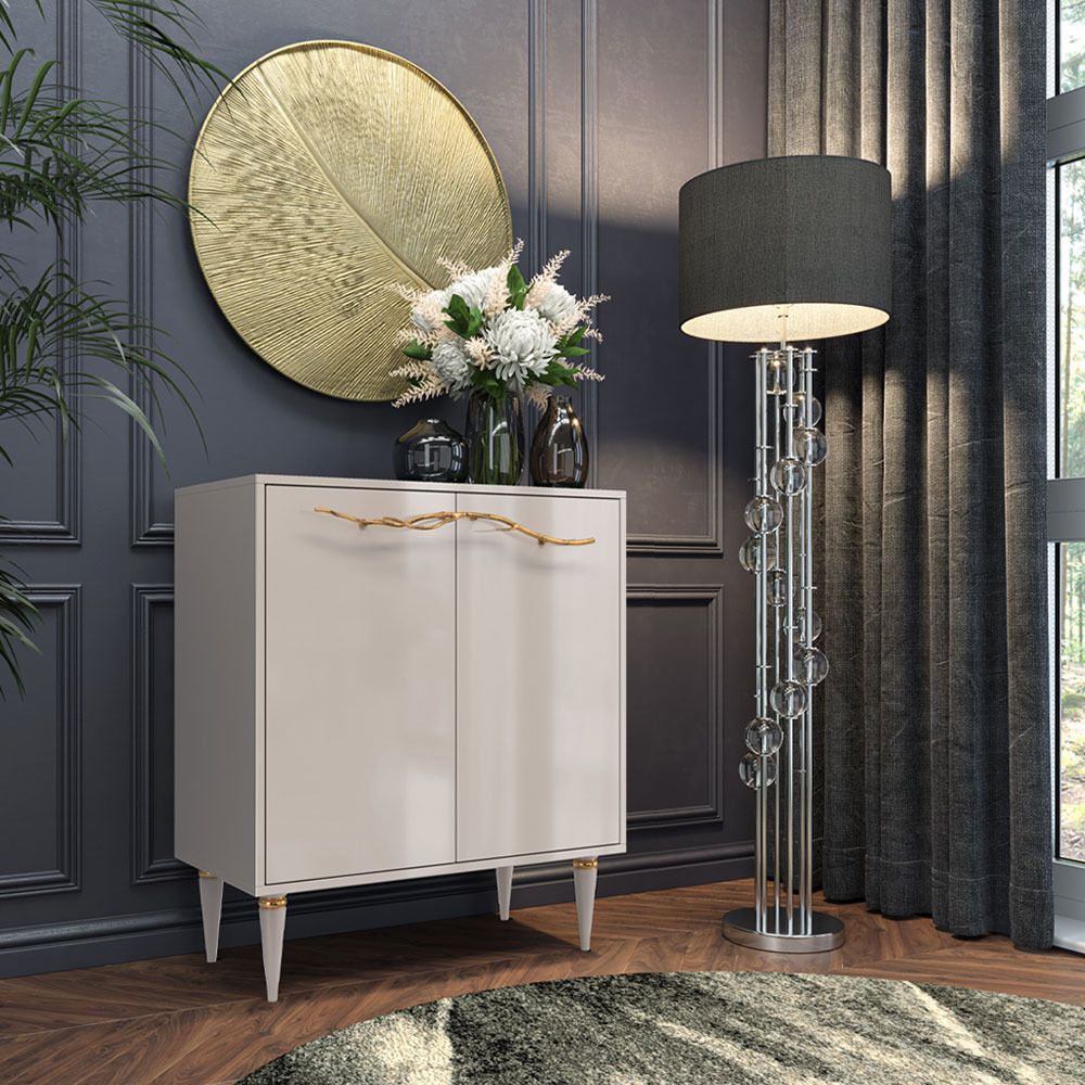 Комод Арт Колор Классик Голд с 2 полками Серый агат