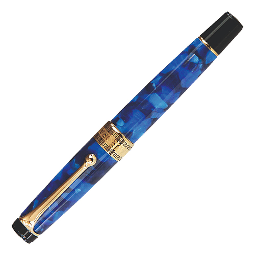 Перьевая ручка Aurora Optima Auroloide Variegated Blue GT, перо — M, в подарочной коробке