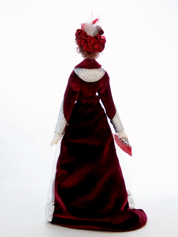 Кукла коллекционная в женском дворянском костюме к. 19 века