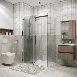 Душевой уголок Grossman Classic 110х80 120.K33.04.1180.10.00 профиль Хром стекло прозрачное