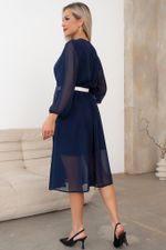 Платье шифоновое (синий) Р11-1207/7 Nikol