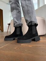 Ботинки челси из экозамши