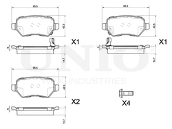 Колодки тормозные диск. задние UNIO BRP-20240