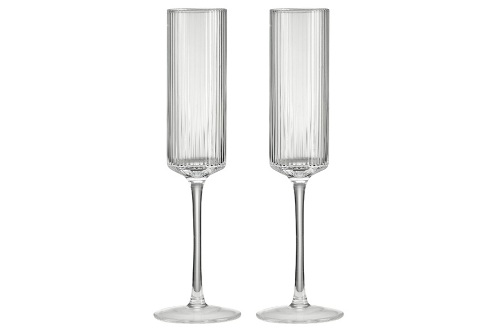 Набор бокалов для шампанского 2шт 200мл Pozzi Milano 1876 Modern Classic прозрачный