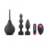 Черный анальный набор для начинающих Pink Vibe (Цвет: черный)